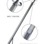 MV Boom Arm Fixed SS Swivel 2000mm