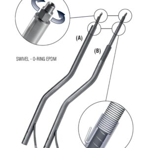 MV Boom Arm Fixed SS Swivel 1600mm
