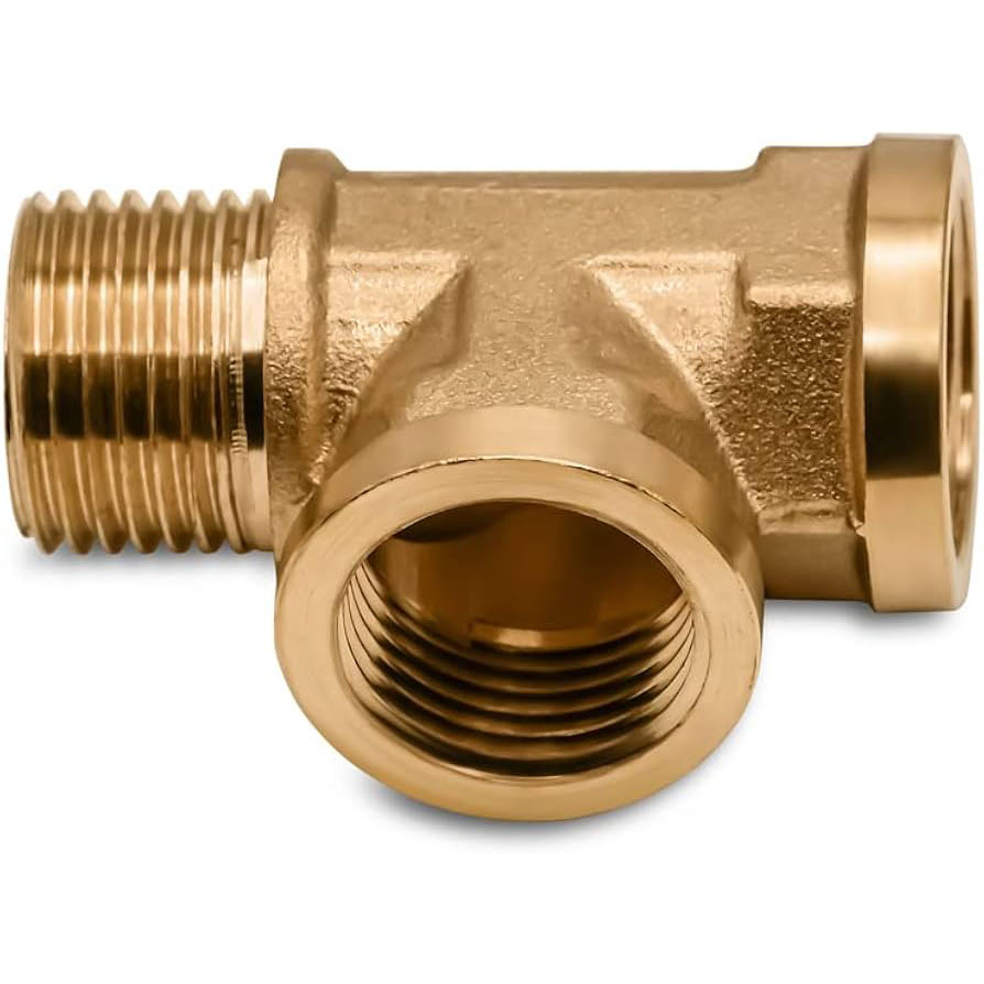 Tee Brass 1/4" Female x 1/4" Female x 1/4" Female